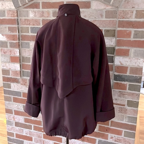 FLEET STREET Brown Full Zip Toggle Button Raincoat Jacket Size PM - Picture 14 of 16